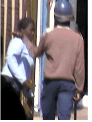 WOZA woman slapped in the face by riot poiceman